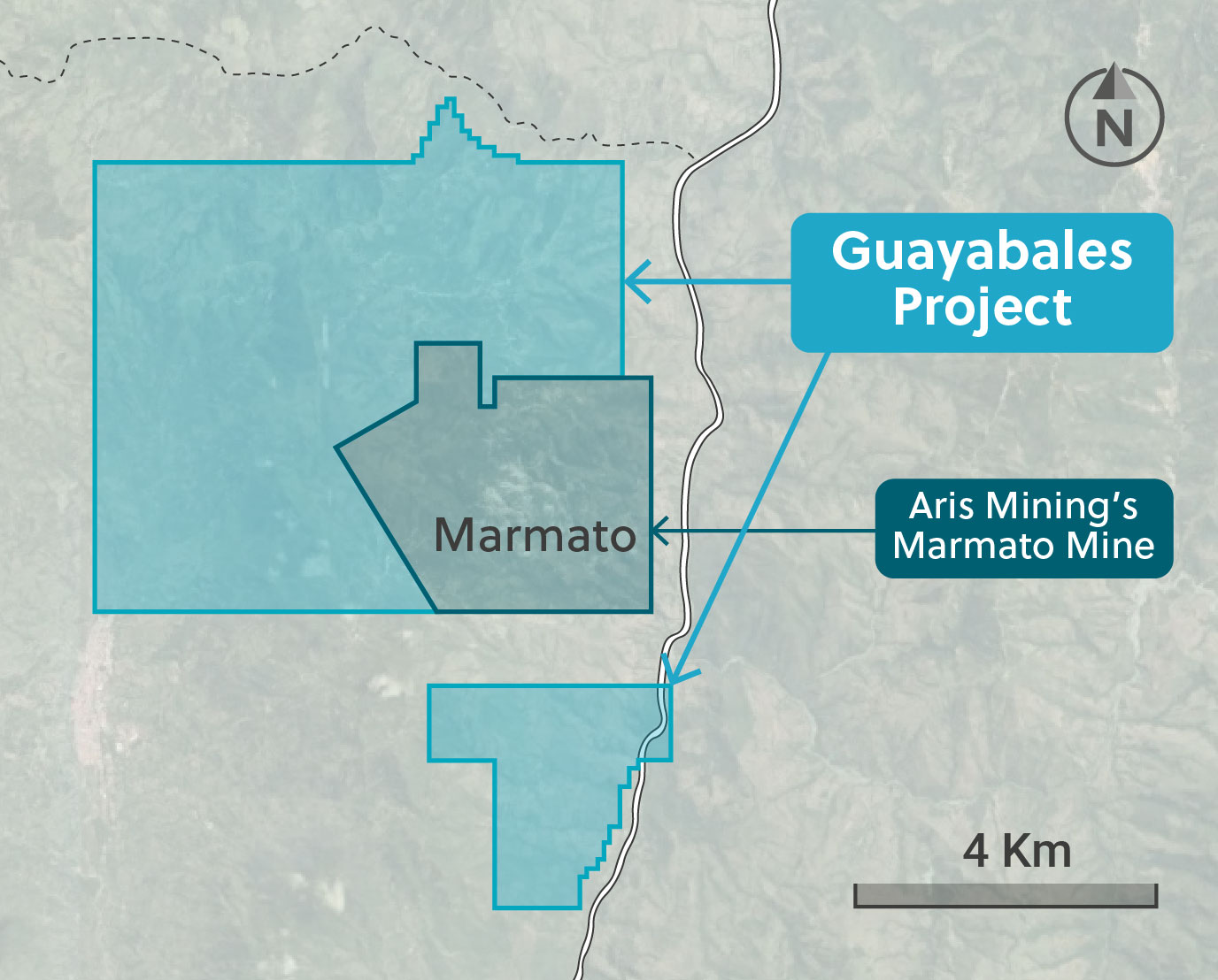 Guayabales Map