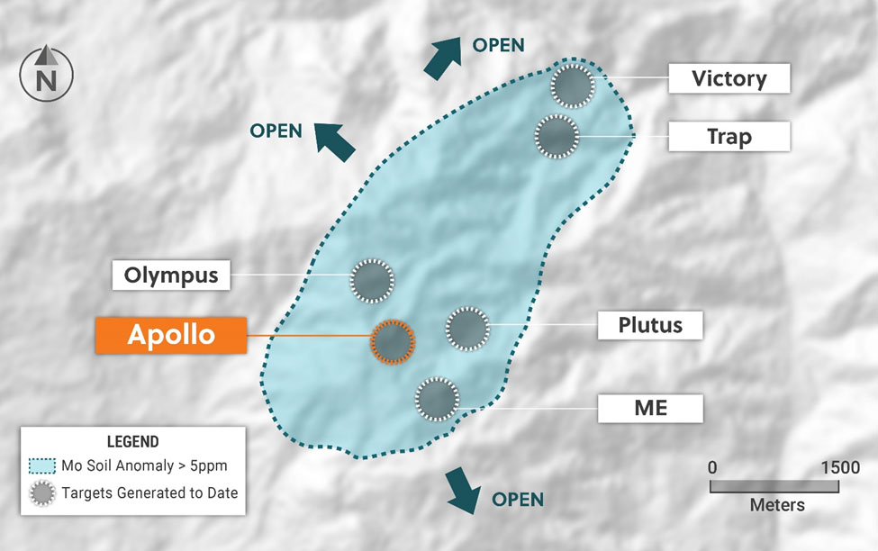 Figure 3: Plan View of the Guayabales Project Highlighting the Apollo Target Area