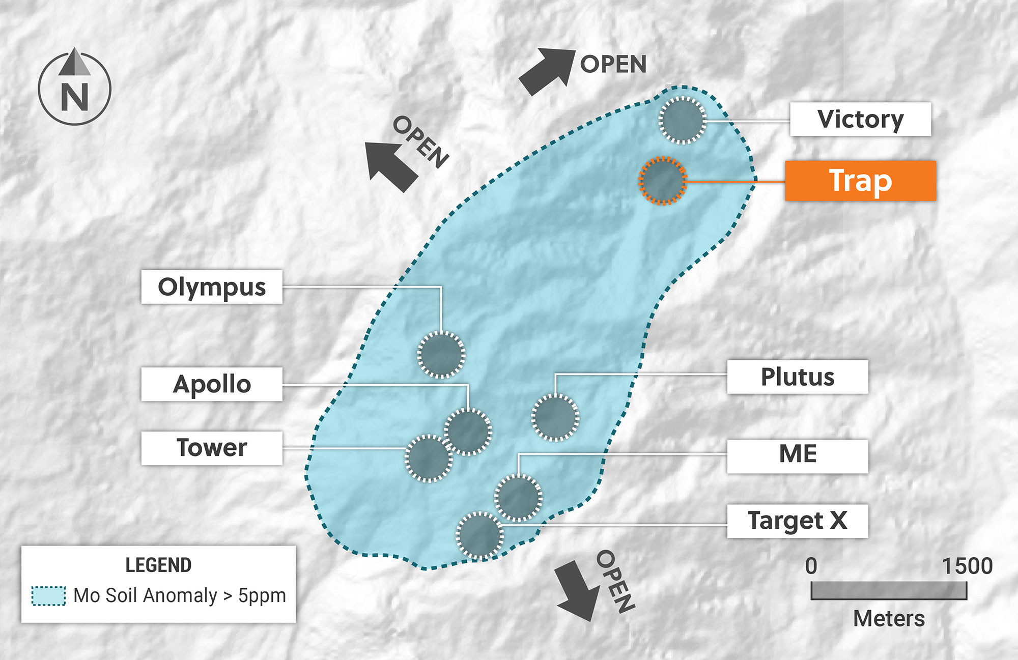 Figure 4: Plan View of the Guayabales Project Highlighting the Trap Target Area
