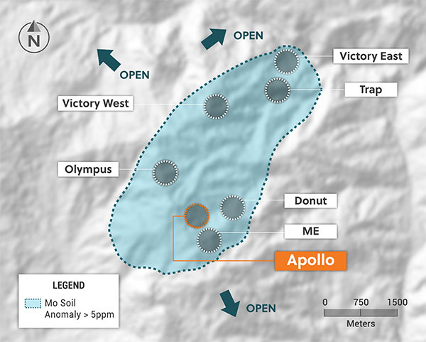 Plan View of the Guayabales Project Highlighting the Apollo Target