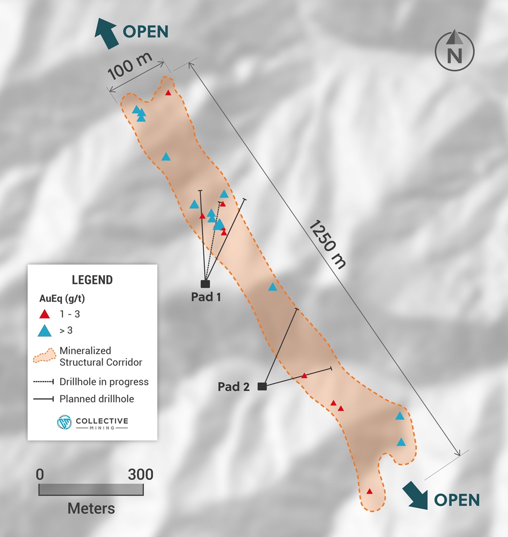 Trap Target has a 1.25 km Strike Length and is Open in Both Directions Along Strike