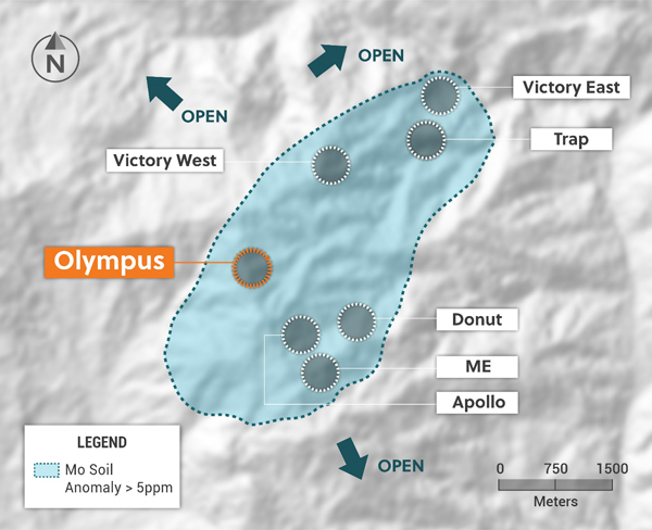 Plan View of the Guayabales Project Highlighting the Olympus Target
