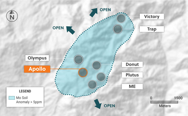 Figure 5: Plan View of the Guayabales Project Highlighting the Apollo Target Area